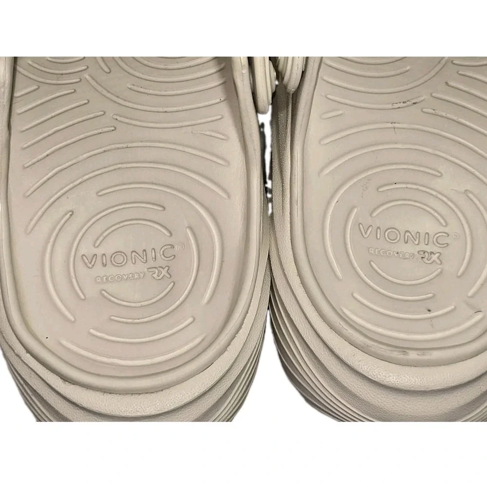 Vionic Recovery RX Women's W6 Wide Cream Off White Recovery Clogs Comfort Shoes